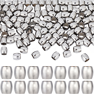 120Pcs 304 Stainless Steel European Beads STAS-BBC0009-79P-1
