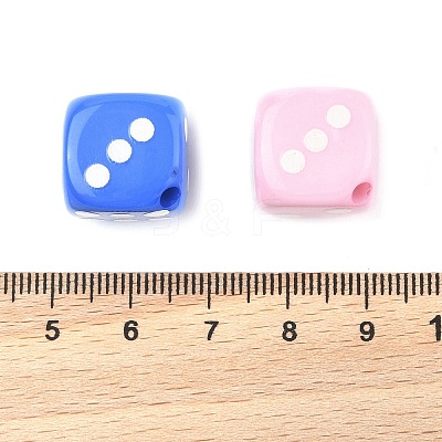 Spray Printed Opaque Acrylic Beads SACR-Z009-02-1