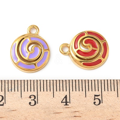 304 Stainless Steel Enamel Pendants STAS-I346-53G-1