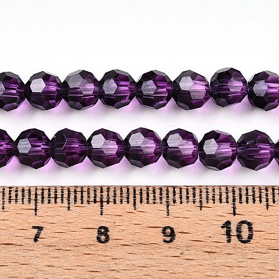 Baking Paint Transparent Glass Beads Strands LS-DGLA-A035-T6mm-A09-1