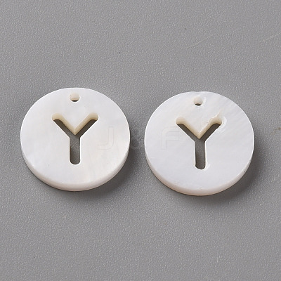 Natural Freshwater Shell Pendants SHEL-Q311-008Y-1