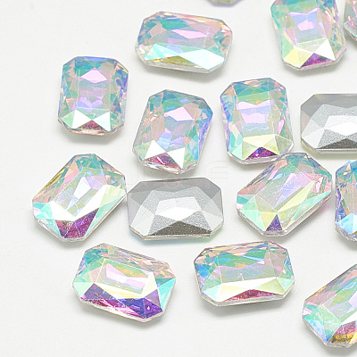 Pointed Back Glass Rhinestone Cabochons RGLA-T079-4x6mm-05-1