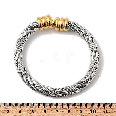 304 Stainless Steel Cuff Bangles BJEW-P310-26A-GP-1