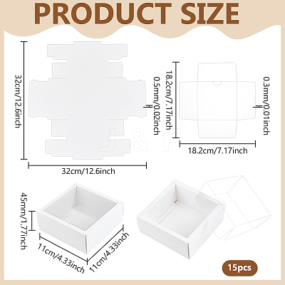 Foldable Square Paper Storage Gift Boxes LS-CON-WH0110-42C-02-1
