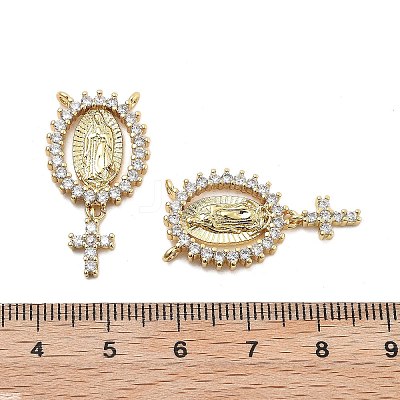 Brass Micro Pave Cubic Zirconia Pendants KK-Q006-53A-G-1