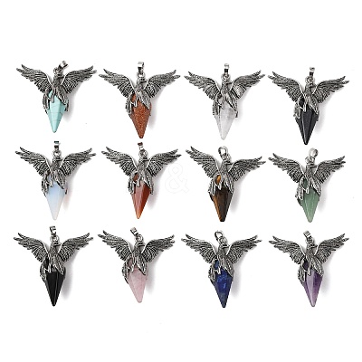 Natural & Synthetic Mixed Stone Pendants GG-C001-02-1