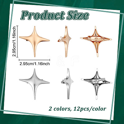 24Pcs 2 Colors Zinc Alloy Lapel Pins for Backpack Clothes JEWB-PH0001-82-1