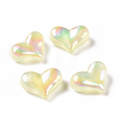 UV Plating Rainbow Iridescent Acrylic Beads LS-OACR-C010-01D-1