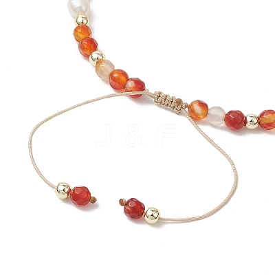 Natural Round Mixed Gemstone Beads Braided Beads Bracelets for Women BJEW-JB11658-1