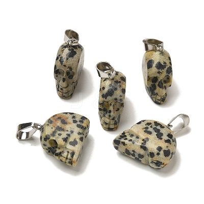 Natural Dalmatian Jasper Pendants G-Z067-02P-06-1
