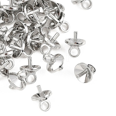SHEGRACE Brass Cup Pearl Peg Bails Pin Pendants XGRQ1R170-348P-1
