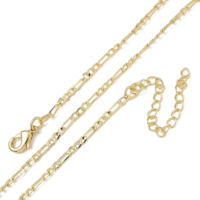 1.8MM Brass Figaro Chain Necklaces for Women KK-CBA2293-08G-1
