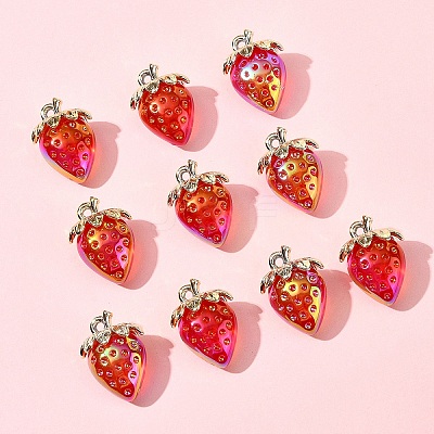 10Pcs Transparent Acrylic Pendants MACR-FS0002-08C-1