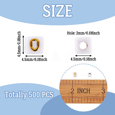 Opaque Acrylic Beads MACR-TAG0001-07O-1