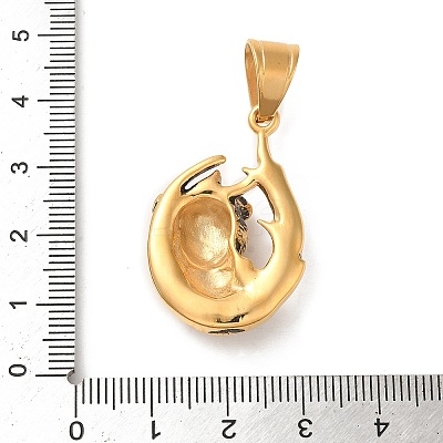 316L Stainless Steel Tibetan Style Rhinestone Pendants LS-STAS-D096-01A-AG-1
