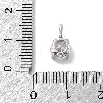 925 Sterling Silver with Cubic Zirconia Charms STER-Q004-04P-1