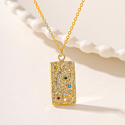 Brass Pendant Necklaces HA5496-1-1