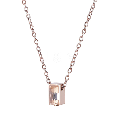 304 Stainless Steel with Clear Glass Rectangle Pendant Urn Ashes Necklaces for Women Men NJEW-WH0013-83RG-1