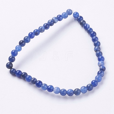 Natural Sodalite Beads Strands G-G515-4mm-07-1