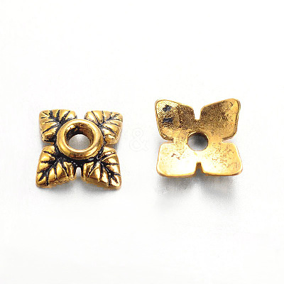 Tibetan Style Alloy Bead Caps TIBEB-S039-045AG-NR-1