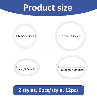 12Pcs 2 Styles  Plastic Bag Handles PURS-FH0001-11-1