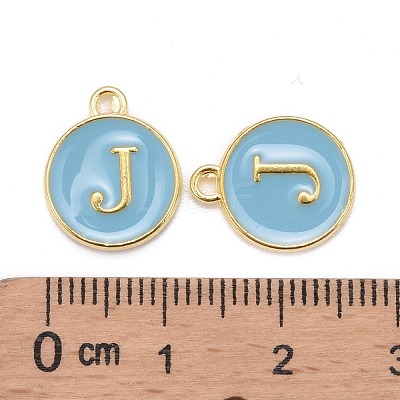 Golden Plated Alloy Enamel Charms ENAM-S118-04J-1
