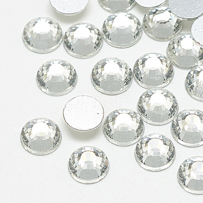 Flat Back Glass Rhinestone Cabochons RGLA-T090-SS10-01-1