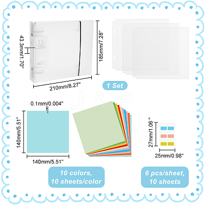 1 Set 6-Hole Plastic Binder Photo Albums DIY-GA0005-89-1