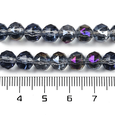 Transparent Electroplate Glass Beads Strands EGLA-N002-34C-C17-1