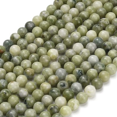 Natural Chinese Southern Jade Beads Strands G-Z158-A01-8mm-1