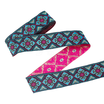 7M Polyester Jacquard Rhombus Ribbon OCOR-WH0100-06B-1