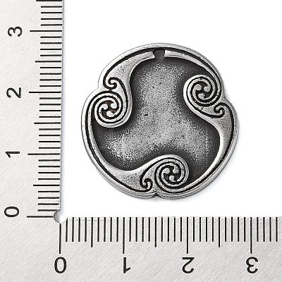 Rune Letters Alloy Pendants PALLOY-S193-01AS-17-1