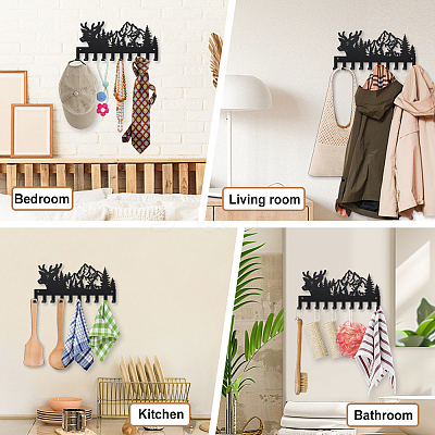 Iron Wall Mounted Hook Hangers HJEW-WH0087-005-1