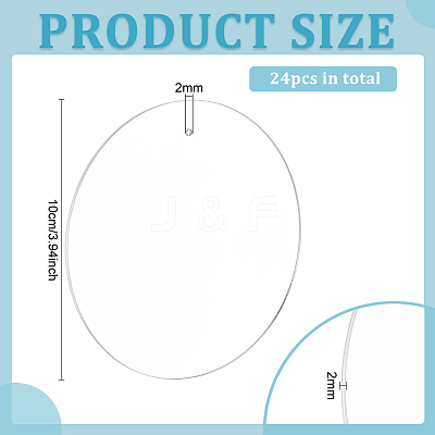 Acrylic Big Pendants LS-MACR-WH0007-89A-1
