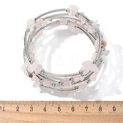 Gemstone Chip Warp Bracelets X-BJEW-JB01517-01-1