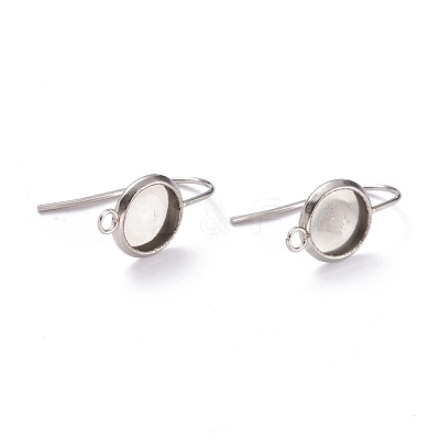 Tarnish Resistant 304 Stainless Steel Earring Settings STAS-O141-03P-1