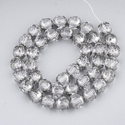 Electroplate Glass Beads Strands X-EGLA-T019-02I-1
