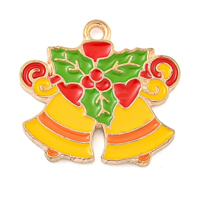 Christmas Theme Alloy Enamel Pendants ENAM-M221-01KCG-05-1