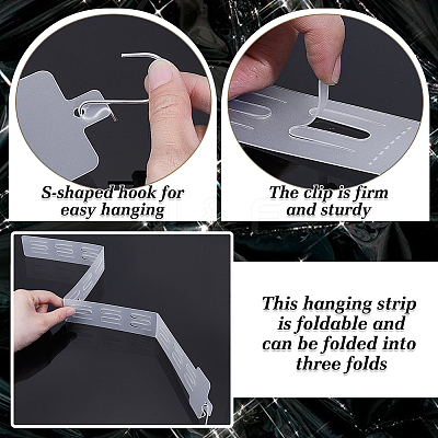 50Pcs Plastic Hanging Merchandise Strips KY-PH0002-22-1