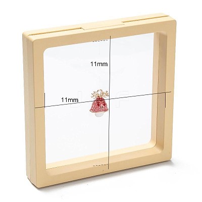 Square Transparent PE Thin Film Suspension Jewelry Display Box CON-D009-01C-01-1