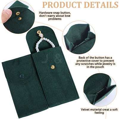 3 Sets Rectangle Velvet Single Watch Storage Bags ABAG-BBC0001-12D-1