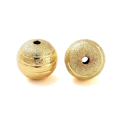 Texture Brass Beads KK-S379-02G-D-1