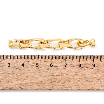 Brass Fold Over Clasps KK-P291-18G-1