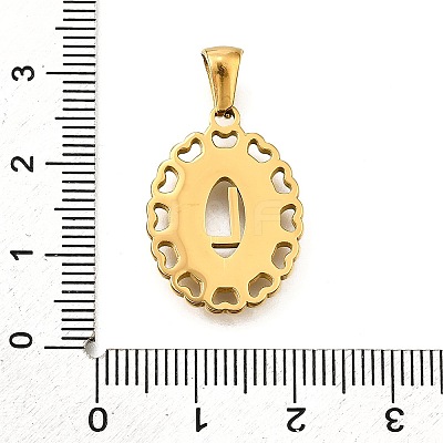 Golden 304 Stainless Steel Pendants STAS-K300-02G-L-1