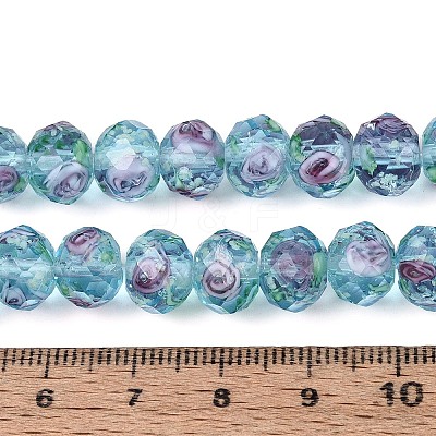 Handmade Luminous Lampwork Beads Strands LAMP-N037-01E-1