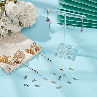 200Pcs 4 Colors Brass Stick Pin End Cap FIND-NB0005-39-1
