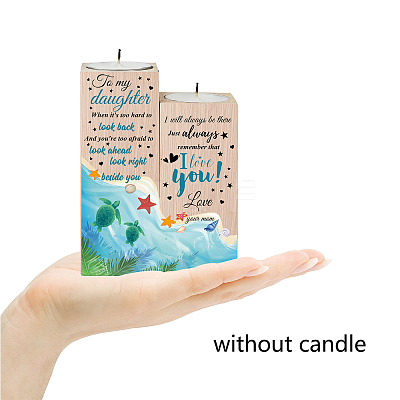 Wood Candle Holder AJEW-WH0268-004-1