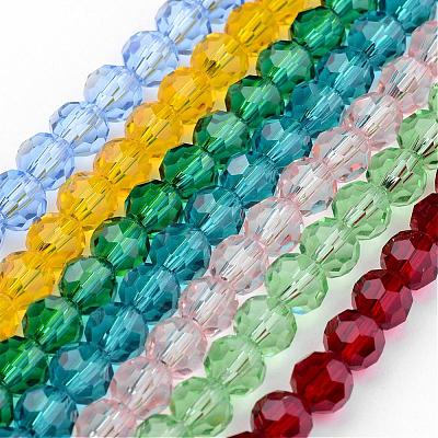 Transparent Glass Bead Strands GLAA-G013-4mm-M-1