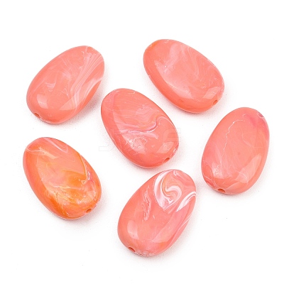 Opaque Acrylic Imitation Gemstone Beads OACR-G064-11-1