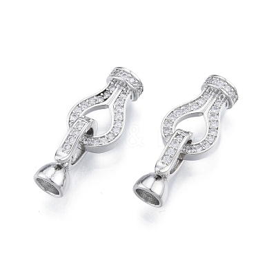 Brass Fold Over Clasps KK-A165-04P-1
